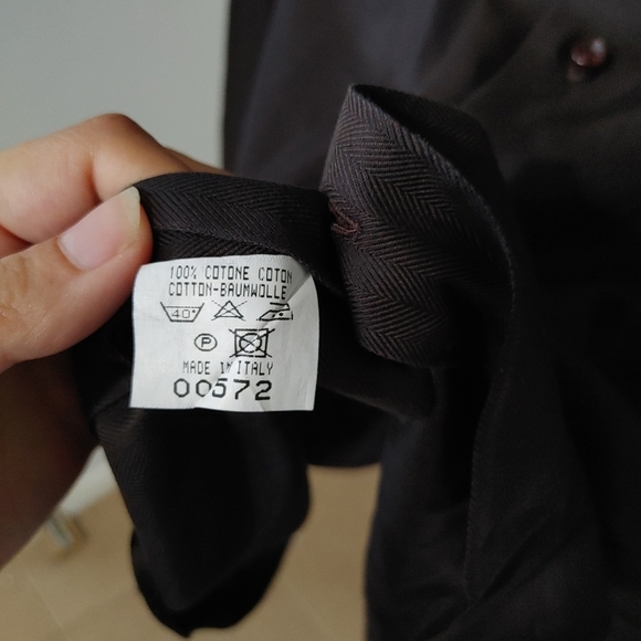 Harry Rosen | Dark chocolate brown mens dress shirt - Picture 6 of 11
